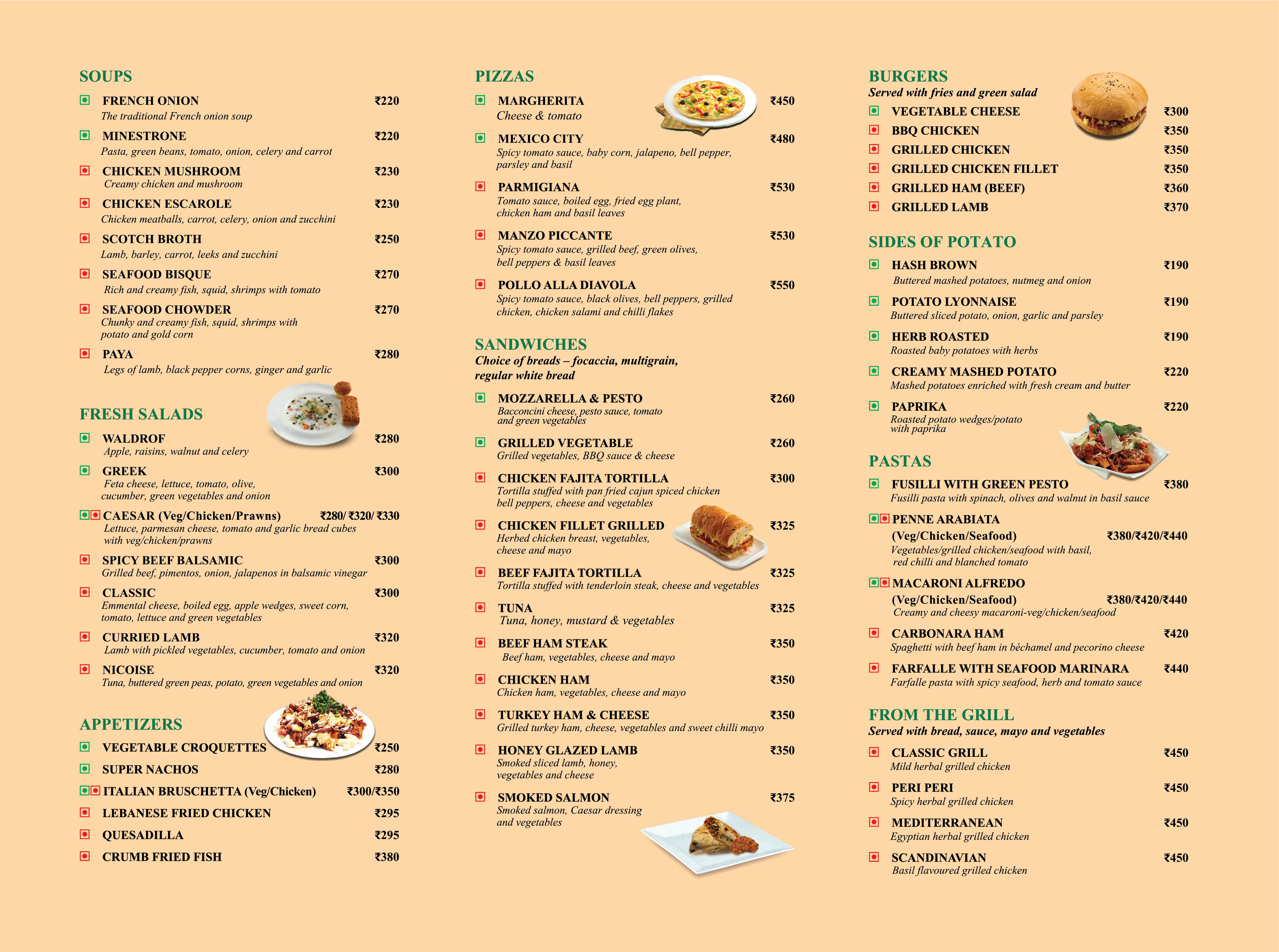 UpperCrust menu
